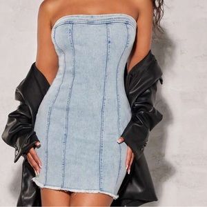 Denim mini dress
